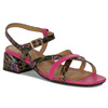 Maciejka Women's High Heel Leather Sandals Pink Black