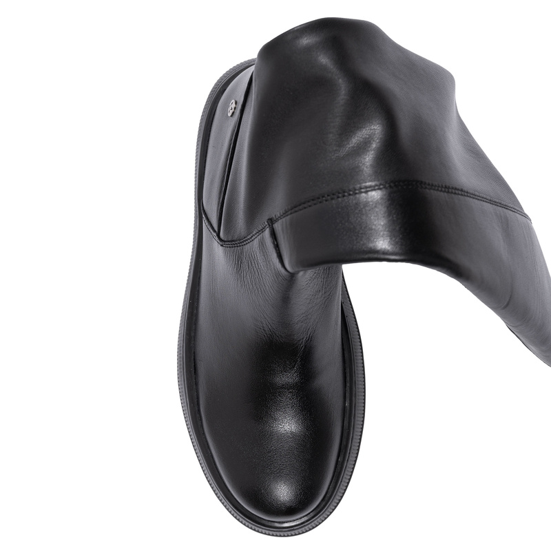 Maciejka Leather Platform Knee-High Boots – Black 07111-01/00-8