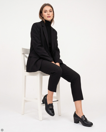 Maciejka Leather Block-Heel Pumps Patent Black 06285-01/00-7