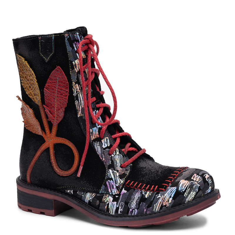 Maciejka Leather Insulated Multicolour Women’s Ankle Boots 07608-39/00-8