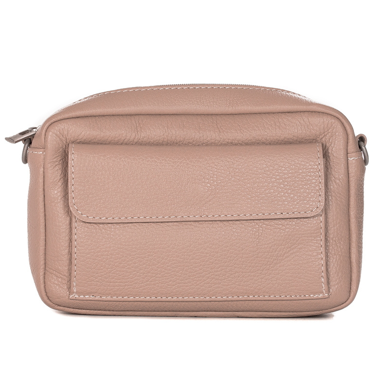 Maciejka powder pink leather women's bag