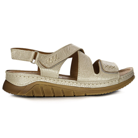 Maciejka Gold velcro Sandals L4496-25/00-1