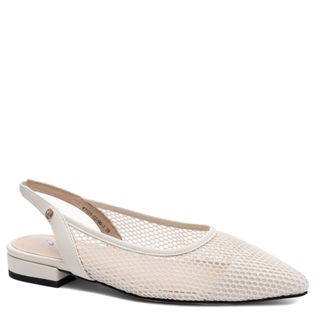 Maciejka Openwork Slingback Pumps Beige K7525-22/00-1