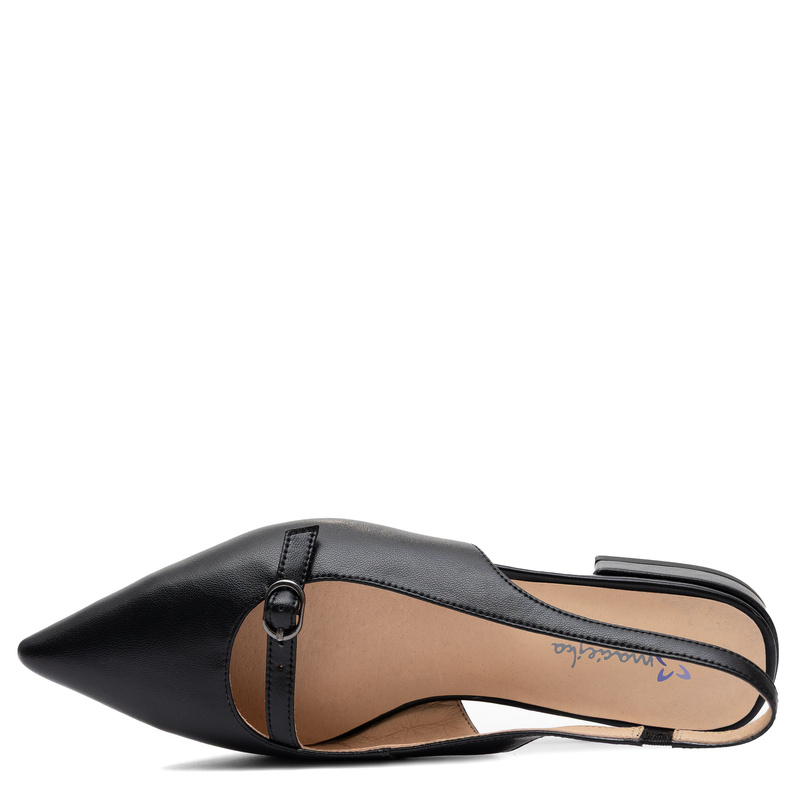 Maciejka Slingback Pumps Leather Flat Black K7449-01/00-1