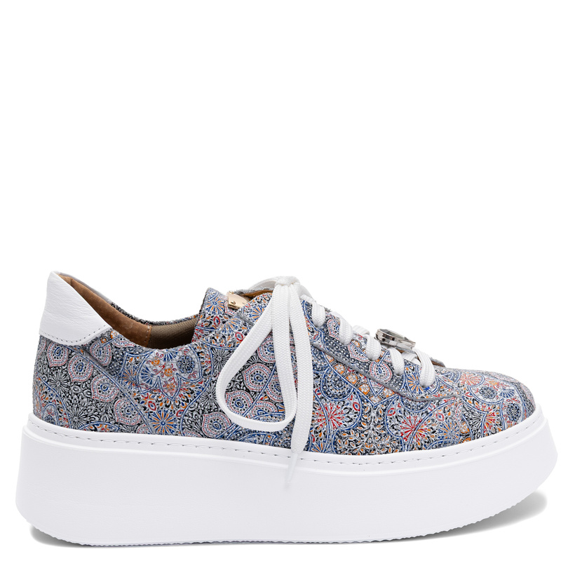 Maciejka Skórzane Sneakersy Na Platformie Wielokolorowe Mandala 6191W-13/00-8