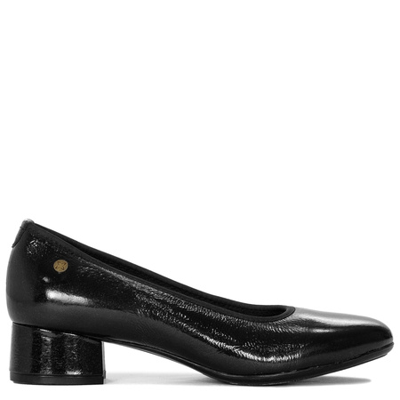 Maciejka Leather Patent Pumps Low Block Heel Black P7224-01/00-7