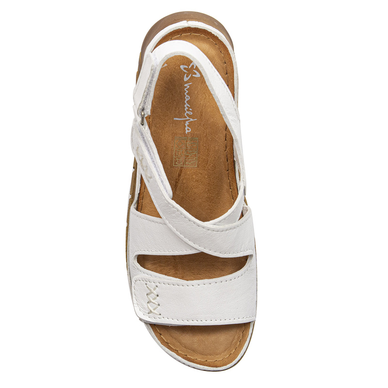 Maciejka Original Leather Summer Platform Sandals White L4496-11/00-1