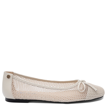 Maciejka Women's Mesh Leather Ballet Flats Beige K7512-04/00-1