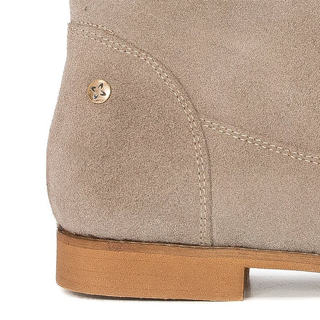 Maciejka Velour Leather Knee-High Boots Beige 05057-04/00-6