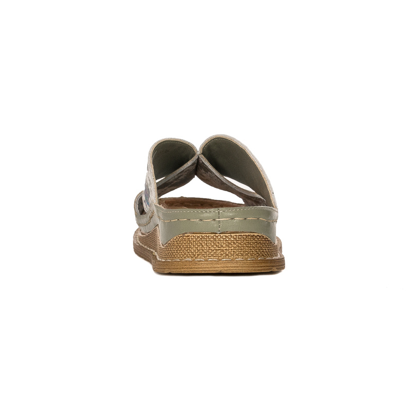 Maciejka Pistachio Women's Leather Slides