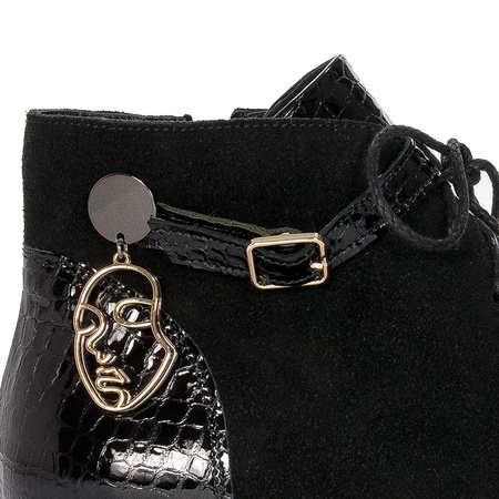 Maciejka Black Leather women's Boots 5743A-20/00-7