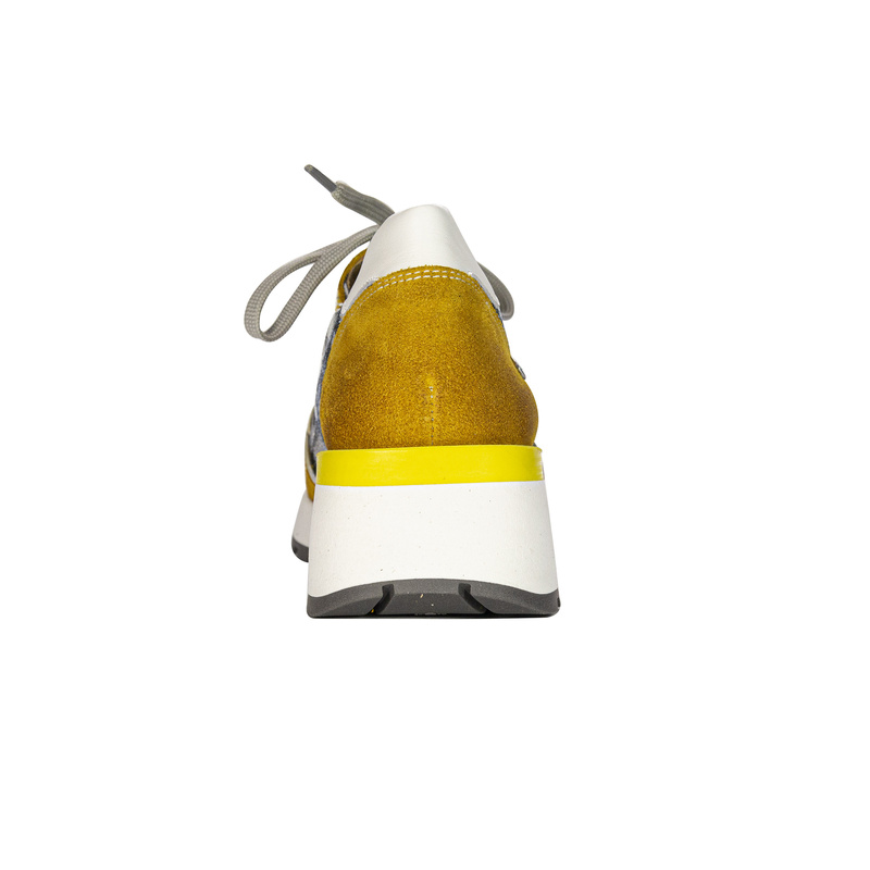 Maciejka Woman's Yellow Leather Sneakers 06390-07/00-7