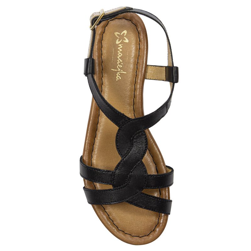 Maciejka Leather Black Women's Sandals 06568-01/00-5