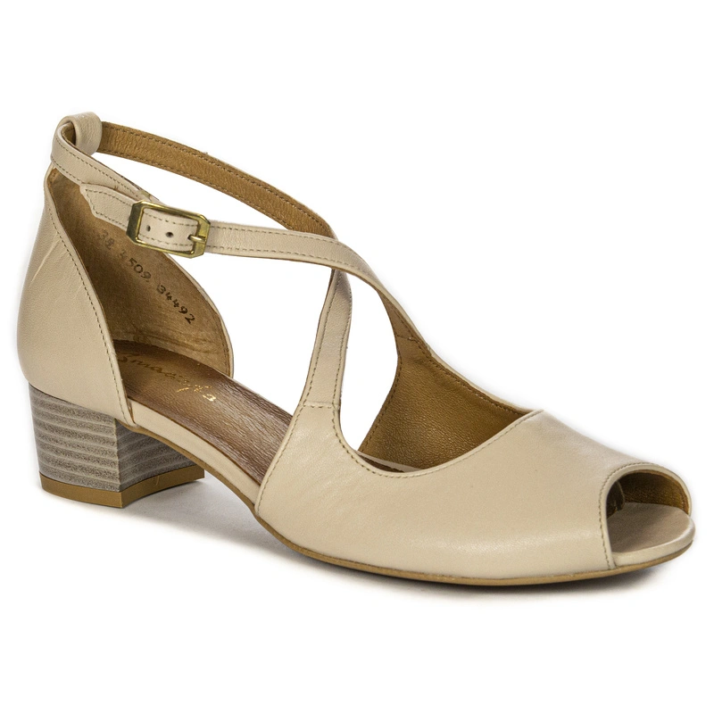Maciejka Light Beige Leather Pumps