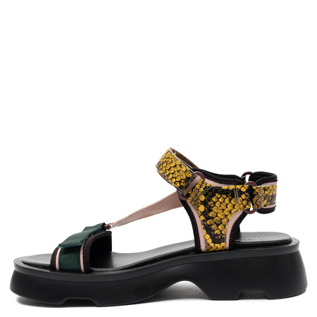 Maciejka Leather Platform Sandals With Velcro Multicolour K7433-15/00-7