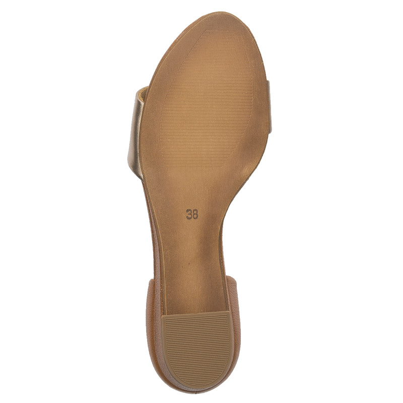 Maciejka Leather Brown + Gold Women's Sandals 01971-68/00-5