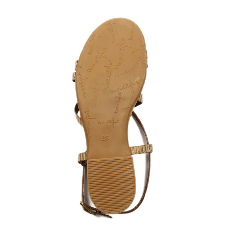 Maciejka Classic Leather Women's Flat Sandals Gold 06635-04/00-0