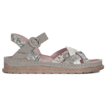 Maciejka Women's Leather Sandals Ash White