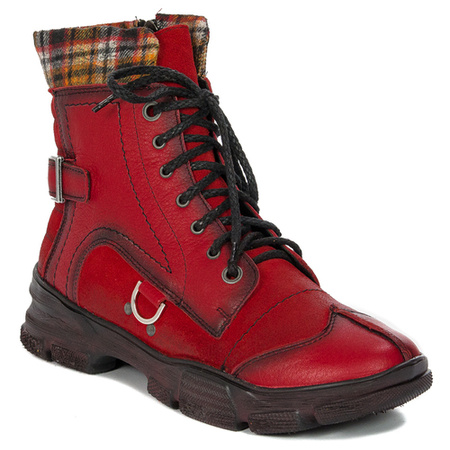 Maciejka Women's Red Lace-up Boots