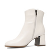Maciejka Leather Ankle Boots Insulated Block Heel Beige K7203-04/00-8