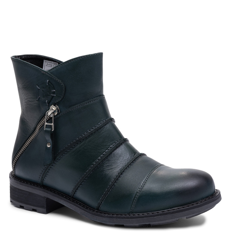 Maciejka Leather Warm Green Boots 07610-43/00-8