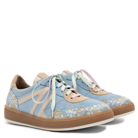 Maciejka Leather Pastel Sneakers Beige-Blue 07319-06/00-7