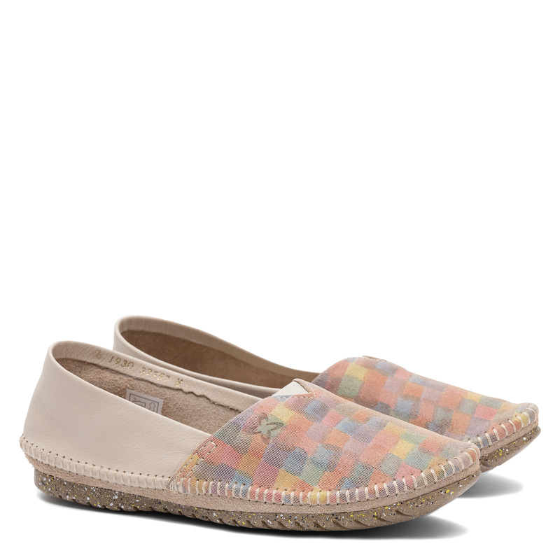 Maciejka Leather Slip-On Shoes Pastel Mosaic Beige 1930W-56/00-0
