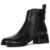 Maciejka Leather Ankle Boots Low Square Heel Black N3118-01/00-8