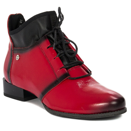 Maciejka Red Lace-up Boots 04744-08/00-7