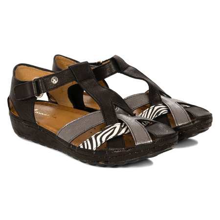 Maciejka Women's Leather Sandals Black