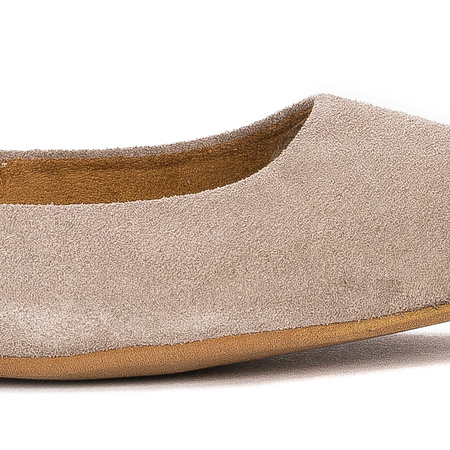 Maciejka Suede Leather Ballerinas Almond-Toe Beige 04100-42/00-8