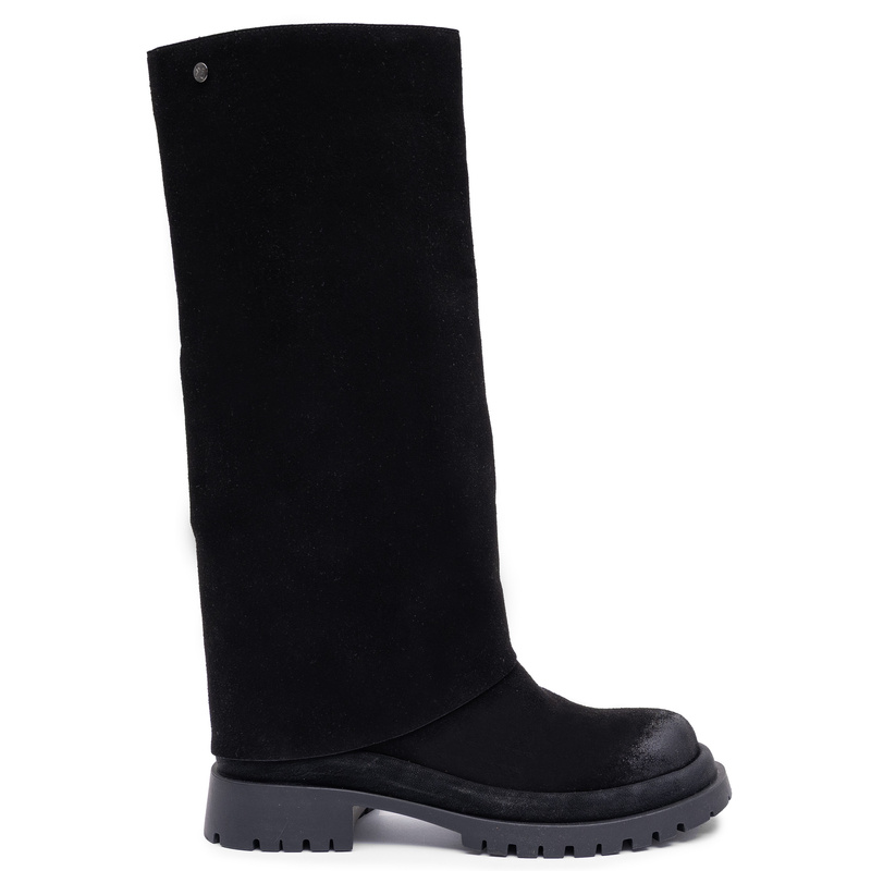 Maciejka Classic Leather Women’s Black Tall Boots 3.5 cm K7723-01/00-7