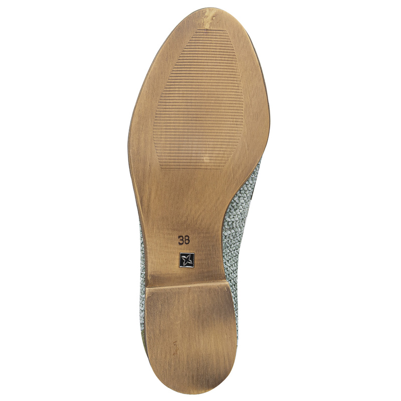 Maciejka Woman's Leather Green Flat Shoes