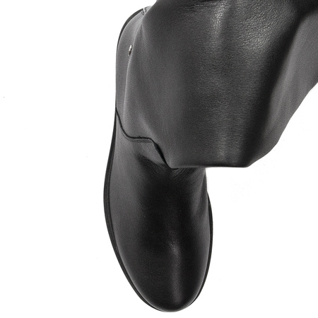 Maciejka Black leather Knee-High Boots