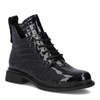 Filippo Women's Patent Leather Ankle Boots, Black