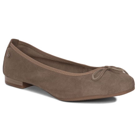 Maciejka Women's Velour Beige Ballerinas