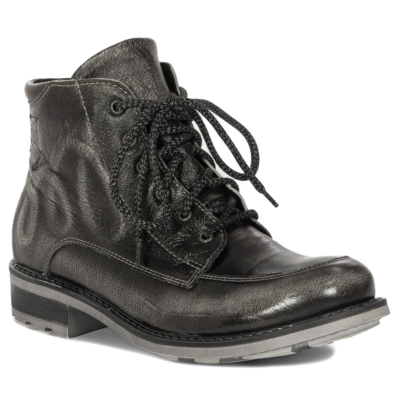 Maciejka Women's Leather Boots Ash White