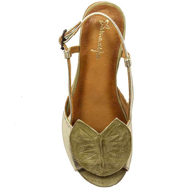 Maciejka Women's Flat Sandals Leather Gold