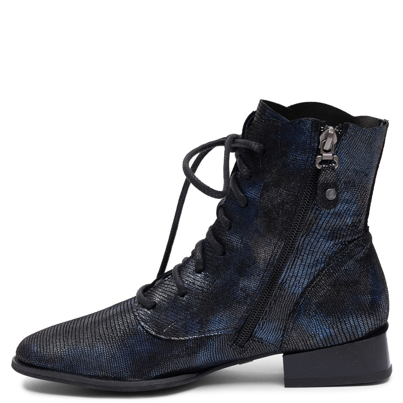 Maciejka Women's Leather Lace-Up Ankle Boots Navy Blue 6391W-17/00-1