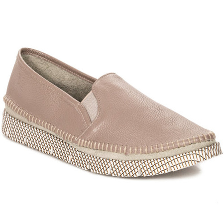 Maciejka Beige Metalic Flat Shoes 03512-10/00-0