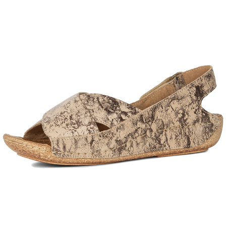 Maciejka Women's Leather Sandals Beige + Copper
