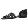 Maciejka Women's flat sandals natural leather Black