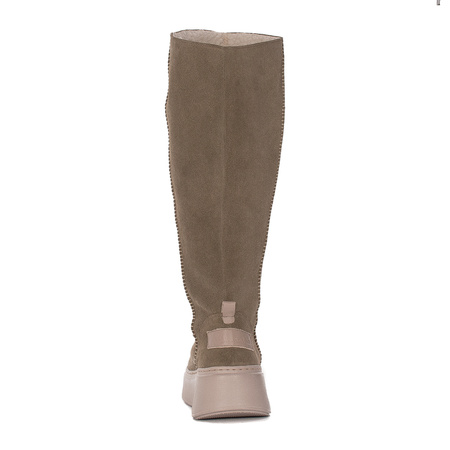 Maciejka Dirty Beige leather Knee-High Boots 