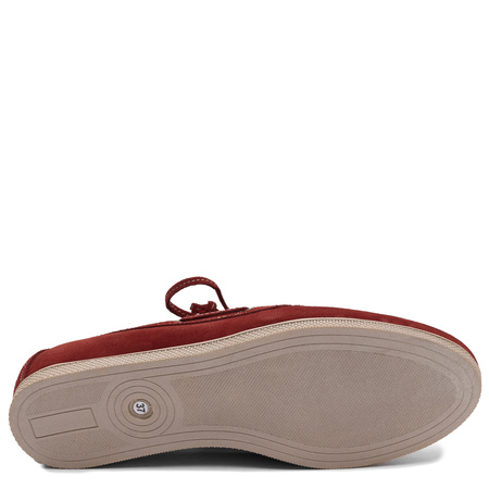 Maciejka Leather Suede Boat Shoes Red 07799-44/00-1