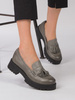 Maciejka Leather Loafers on Stable Platform Grey 5497S-35/00-5