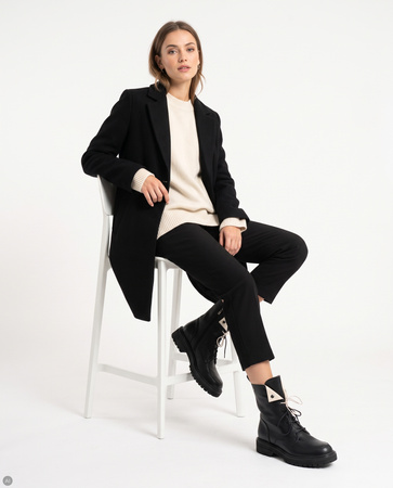 Maciejka Leather Lace-Up Platform Boots Black K7749-01/00-7