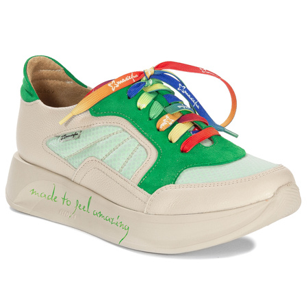 Maciejka Women's Low Shoes Green and Beige