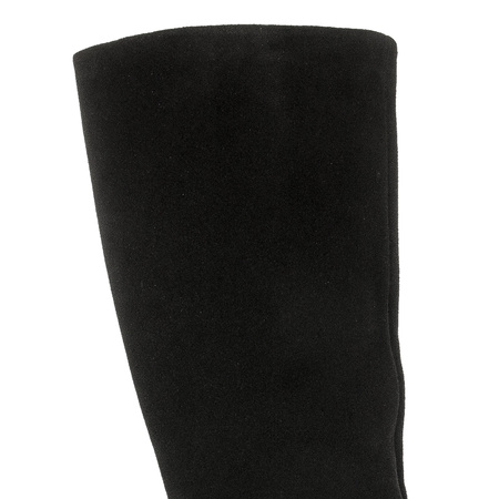 Maciejka Black Suede Knee-High Boots