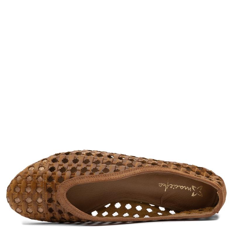 Maciejka Leather Perforated Slip-On Flats Brown 07307-29/00-0