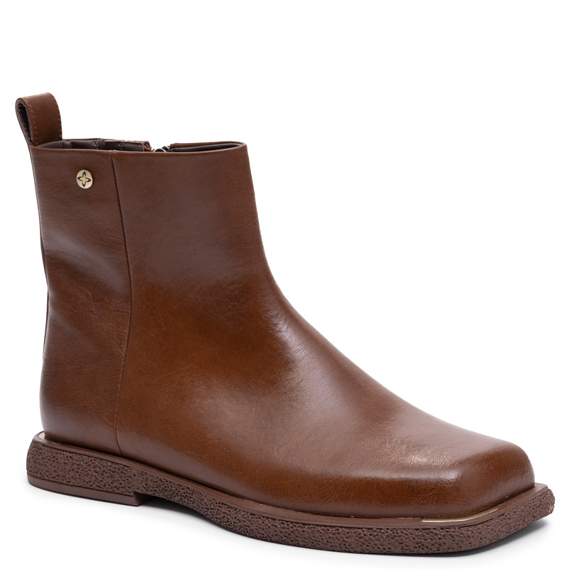 Maciejka Women's Leather Ankle Boots with Zipper Brown K7670-29/00-7